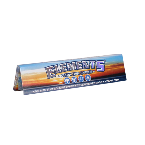 Elements King Size Slim Ultra Thin Papers – Einzelheftchen mit 32 Blättchen