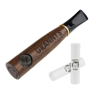 Granny's Premium Holzpfeife mit 9-mm-Aktivkohlefilter