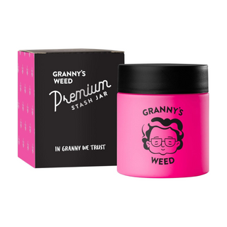 Granny's Premium Stash Jar 120 ml in Pink mit Verpackung
