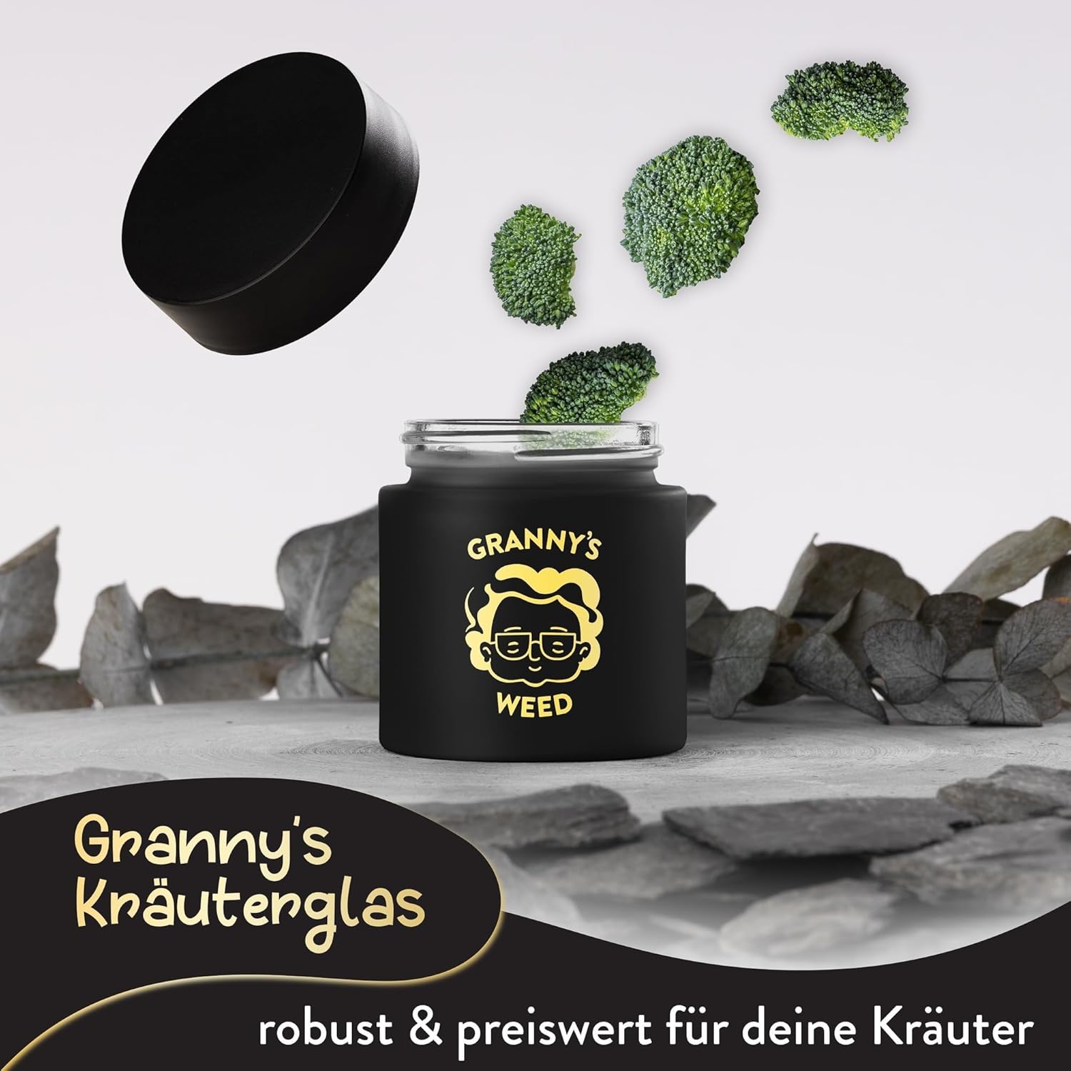 Granny's Premium Stash Jar Schwarz