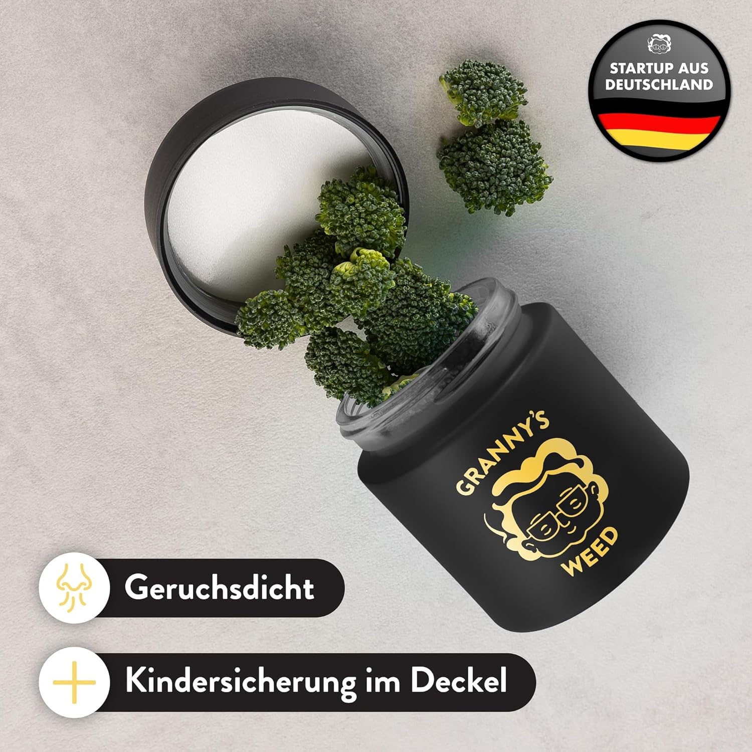 Geruchsdichtes Stash Jar mit UV-Schutz